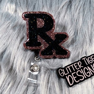 RX Badge Reel, Pharmacist Badge Reel, Medical ID Holder, Badge Reel, Nurse Badge Reel, Pharmacy Badge Reel, Cute Badge Reel, Medical Badge