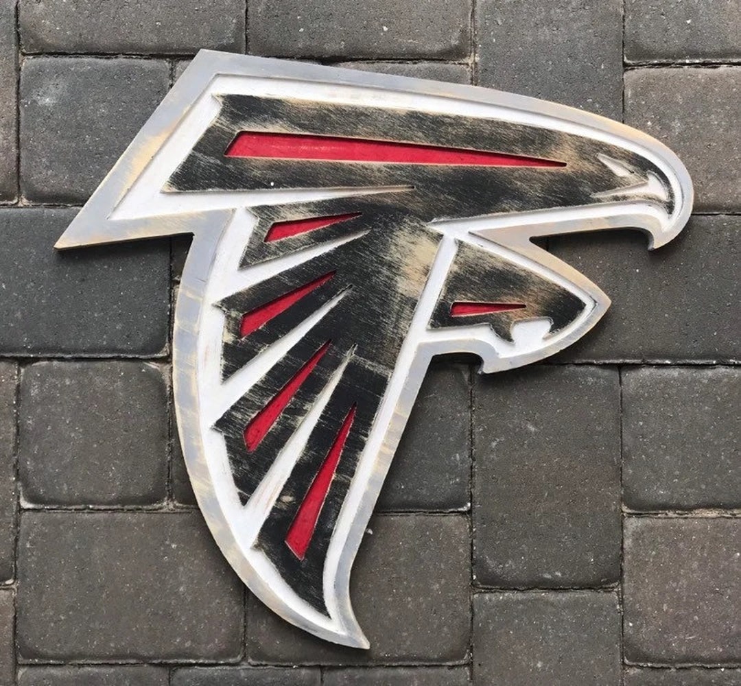 Atlanta Falcons Wooden Wall Hanging Sign Logo Decor - Etsy