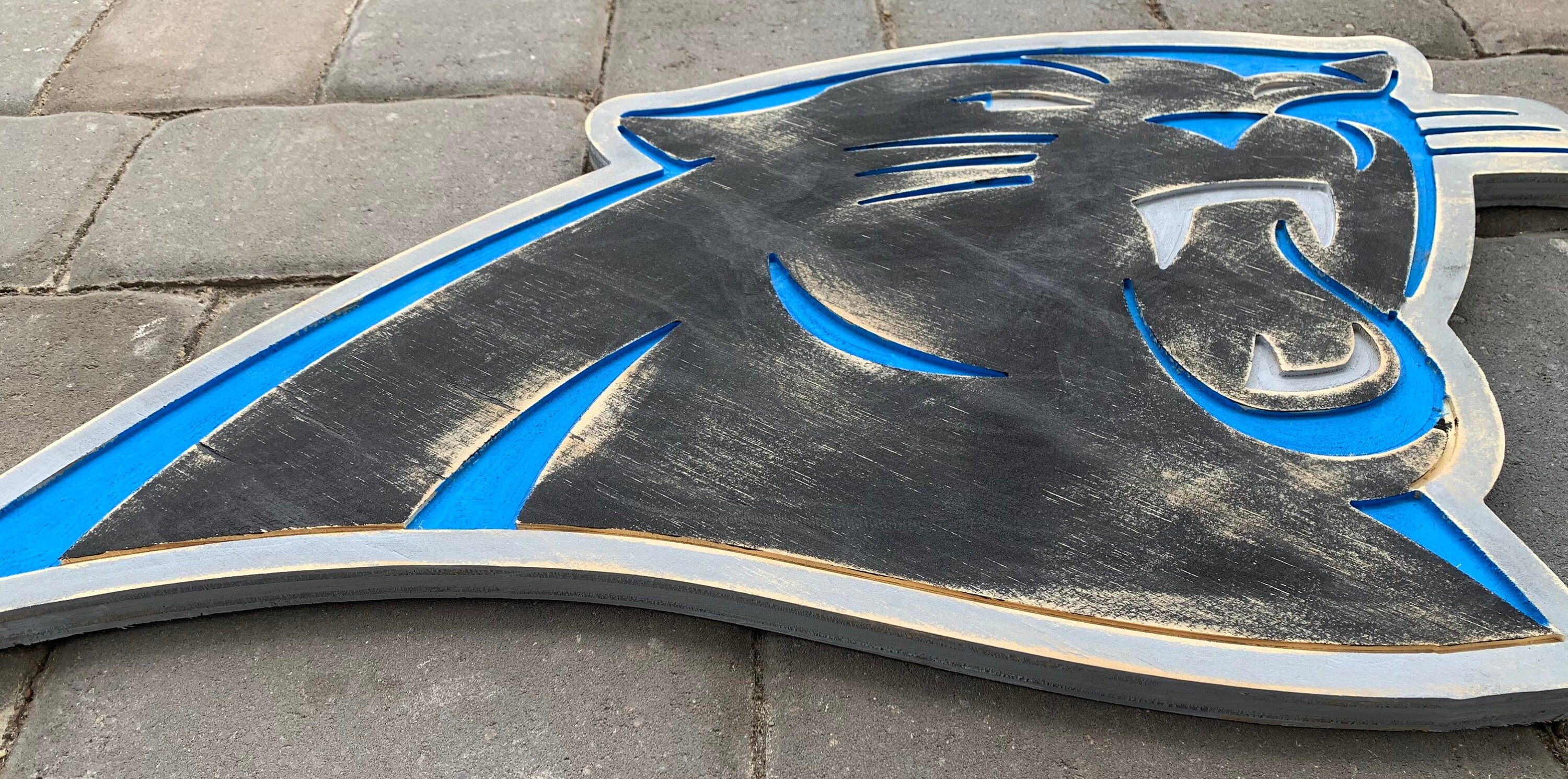 Carolina Panthers Pared de madera colgando logotipo de | Etsy