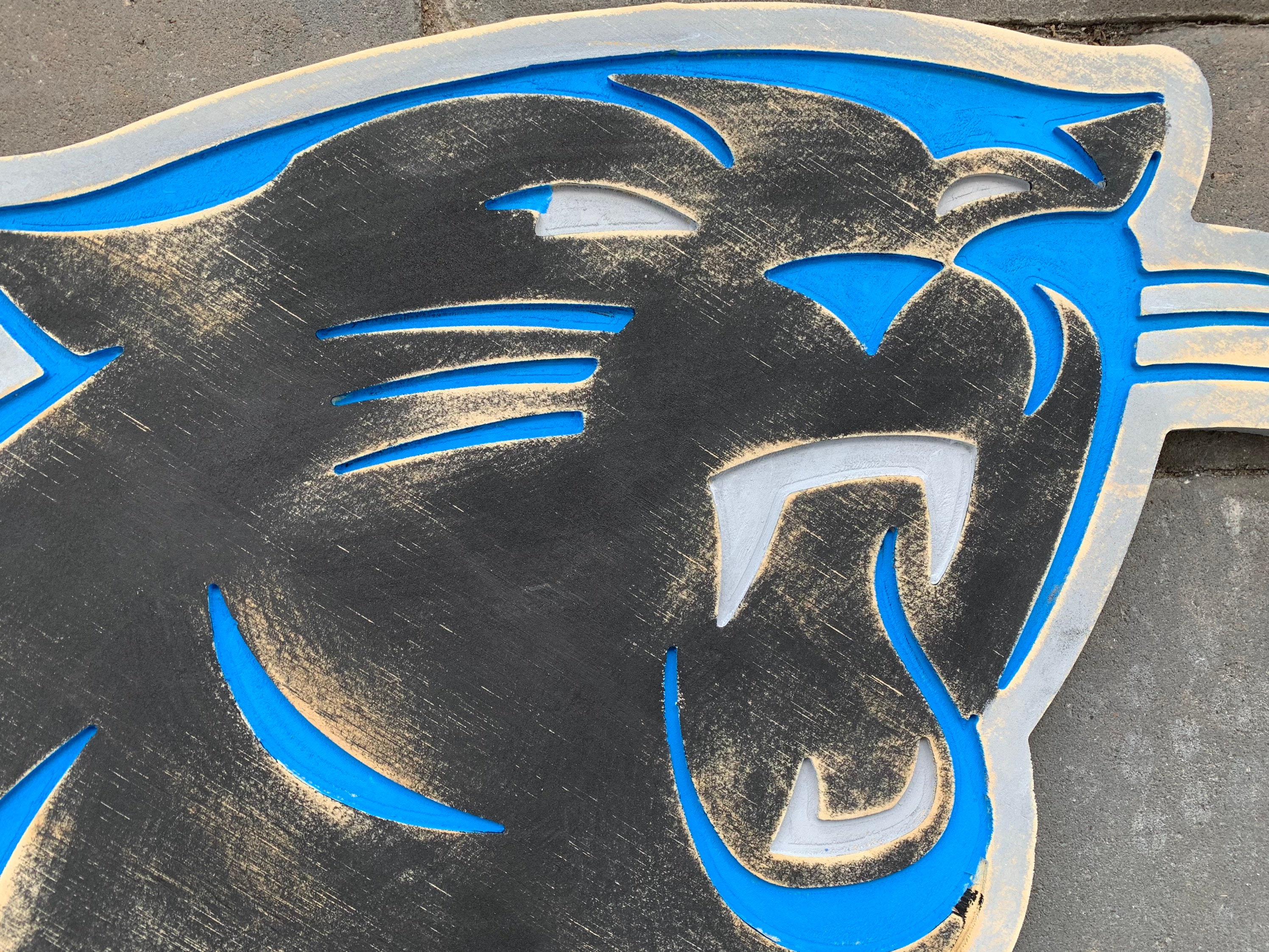 Carolina Panthers Pared de madera colgando logotipo de | Etsy
