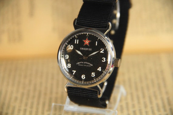 Commander's watch Pobeda "Death to spies" Soviet … - image 6