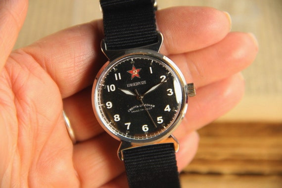 Commander's watch Pobeda "Death to spies" Soviet … - image 7