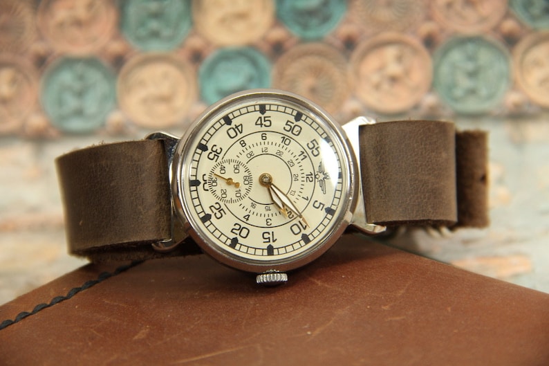 Montre soviétique Pobeda Mort aux espions Montre rare soviétique Montre militaire Pobeda Montre mécanique URSS Montre homme Cadeau pour un ami image 9