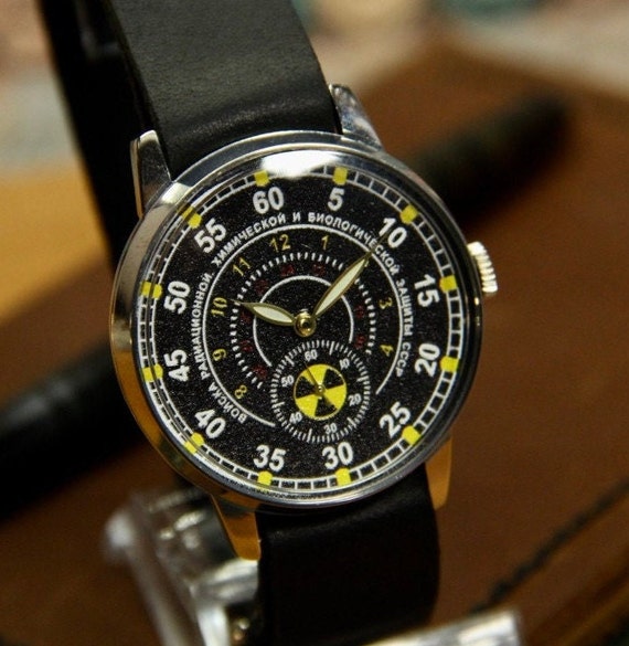 Soviet wrist watch Pobeda ZIM ”Radiation troops” V