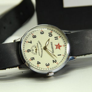 Komandirskie Soviet watch Pobeda Death to spies Rare watch Military watch Pobeda Mechanical USSR watch Men's watch Gift for a friend image 8
