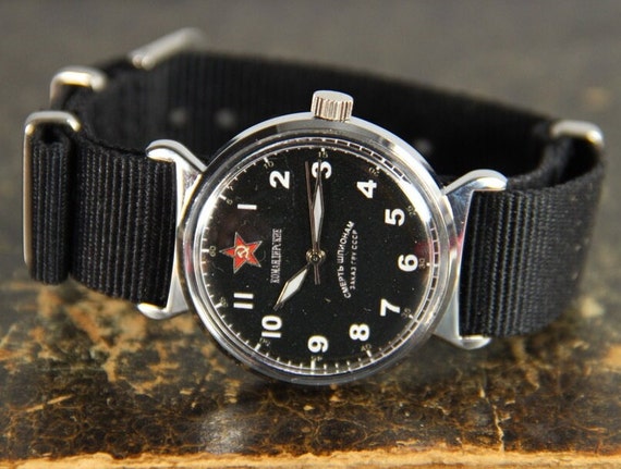 Commander's watch Pobeda "Death to spies" Soviet … - image 1