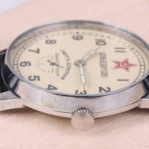 Komandirskie Sowjetunion Uhr Pobeda Tod den Spionen Sowjetunion Seltene Uhr Militäruhr Mechanische UdSSR Uhr Herrenuhr Geschenk für einen Freund Bild 9