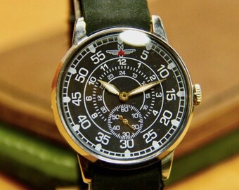 Legendary military men’s Pobeda Pilot Laco Men's vintage watch