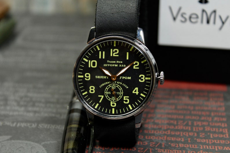 Sturmanskie Mens Mechanical Watch STORM 333 Taj Bek vintage Mens watch POBEDA watch Belle montre, Montre militaire image 9