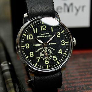 Sturmanskie Mens Mechanical Watch STORM 333 Taj Bek vintage Mens watch POBEDA watch Belle montre, Montre militaire image 3