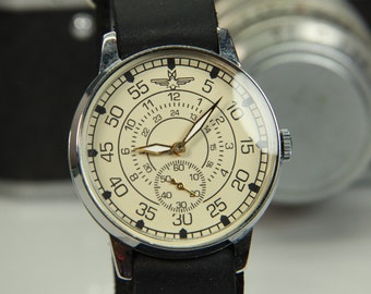 Russische Uhr POBEDA Aviator Shturmanskie, Armbanduhr, Ukraine Uhr, Mechanische Uhr, Militäruhr, Herrenuhr, Vintage Uhr