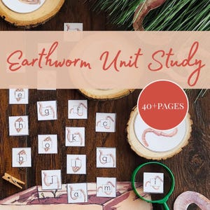 Earthworm Life Cycle Unit Study | Anatomy, Worksheets, Nature Science (Printable)