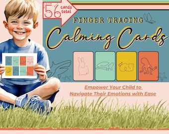 Finger Tracing Calming Cards: Kids Sensory & Anxiety Relief (PDF)