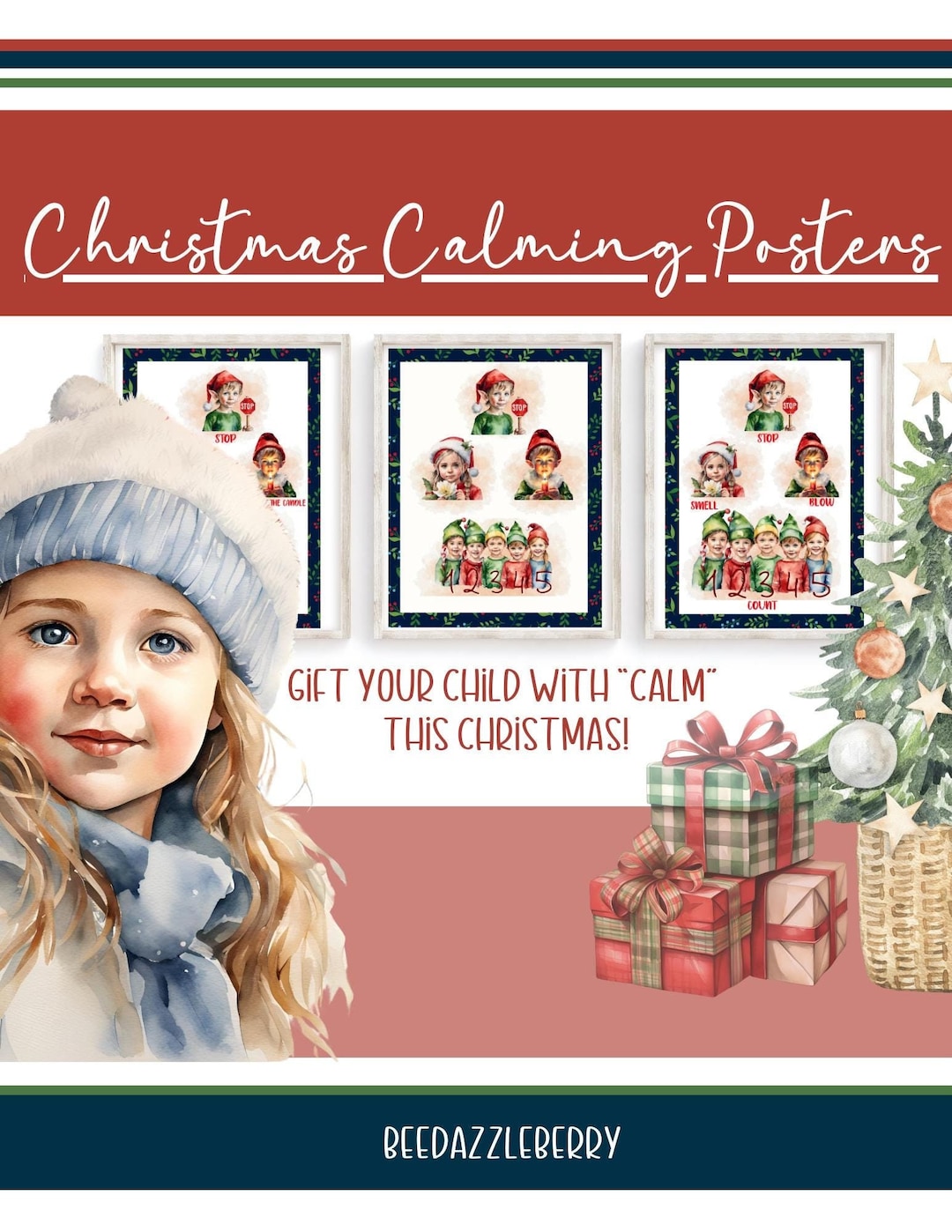 Christmas Elf Calming Posters: Coping Strategies, Self Regulation (PDF ...