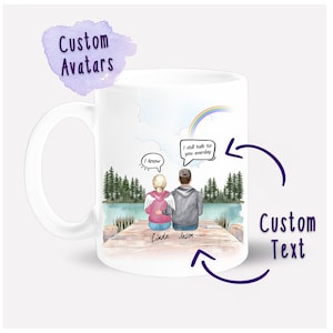 Sympathy Gift Loss of Loved One Gift Deceased Portrait Bereavement Gift Personalized Memorial Gift Wife Memorial Gift MUG