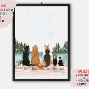 Personalized Dog Gift, Pet Portrait, Dog Lover Gift, Dog Illustration, Custom Dog Print, Gifts For Dog Lovers, Printable File or Poster