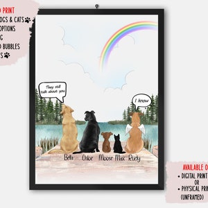 Personalized Dog Memorial Gift, Dog Mom, Dog Lover Gift, Custom Dog Portrait, They Still Talk About You, Digital Print or Poster