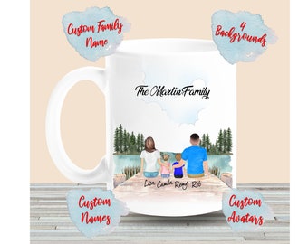 Family Mug, Father's Day Gift, Fathers Day Gift from Daughter, Personalized Gifts for Dad, Dad Birthday Gift, Gift for Dad