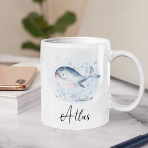 Personalized Whale Mug, Whale Gifts, Whale Gift for Her, Cute Whale Cup, Whale Coffee Mug
