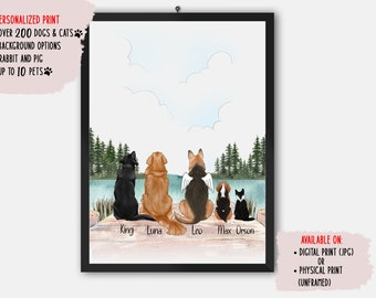 Personalized Dog Gift, Pet Portrait, Dog Lover Gift, Dog Illustration, Custom Dog Print, Gifts For Dog Lovers, Printable File or Poster