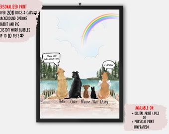 Personalized Dog Memorial Gift, Dog Mom, Dog Lover Gift, Custom Dog Portrait, They Still Talk About You, Digital Print or Poster