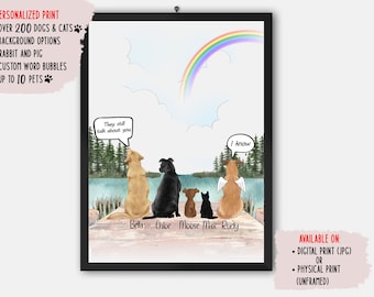 Personalized Dog Memorial Gift, Dog Mom, Dog Lover Gift, Custom Dog Portrait, They Still Talk About You, Digital Print or Poster