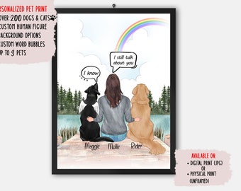 Personalized Dog Memorial Gift, Dog Mom, Dog Lover Gift, Custom Dog Portrait, They Still Talk About You, Digital Print or Poster