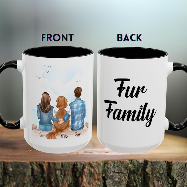 Personalized Couple Dog Mug, Dog Mom and Dad Mug, Dog Coffee Mug, Pet Mug, Dog Family Mug, Fur Family Cup, Dog Gifts, Custom Dog Mug