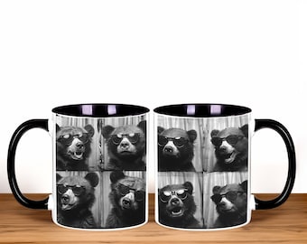 Bear Photo Booth Coffee Mug, Bear Mug, Bear Gifts, Bear Lover Gift, Bear Gift for Women, Grizzly Bear, Bear Birthday Gift,