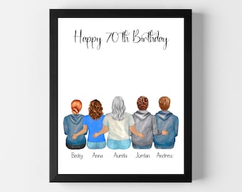 Happy 70th Birthday Gift, Personalized Mom Birthday Gift, 70th Birthday Gifts for Mom, Mom 70th Birthday Gift, Birthday Gifts for Mom