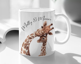 Giraffenbecher, Giraffengeschenke, Giraffengeschenk für sie, niedliche Giraffentasse, lustige Kaffeetasse