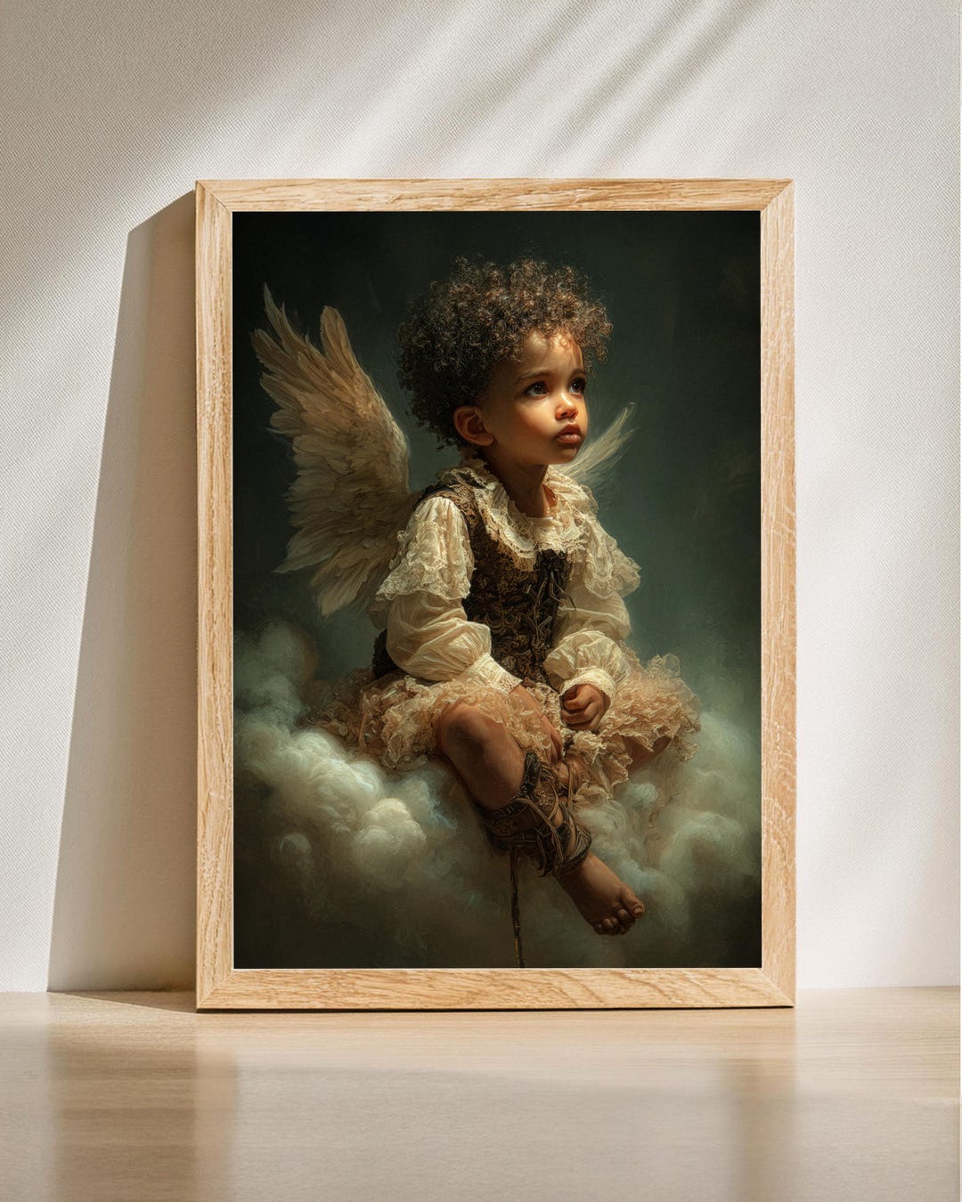 Ethereal Angelic Child Portrait, Baroque Fantasy Style, Heavenly Wall ...