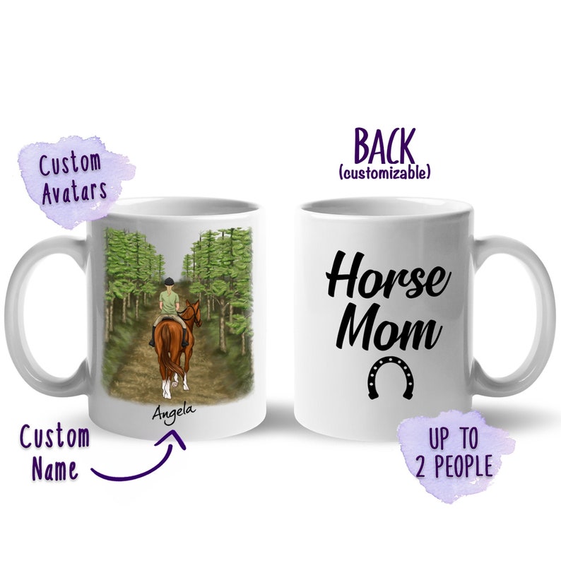 Personalized Horse Riding Mug Horse Gifts Custom Horse Etsy
