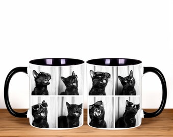 Black Cat Coffee Mug, Black Cat Mug, Black Cat Gifts, Black Cat Lover Gift, Black Cat Gifts for Her, Black Cat Mom