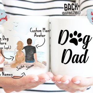 Personalized Dog Dad Mug, Dog Father's Coffee Mug, Fur Dad, Dog Lover Mug, Dog Dad Gift, Dog Coffee Cup, Dog Gifts, Custom Dog Mug