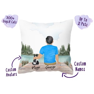 Personalized Cat Dad Pillow, Custom Cat Dad Gift, Best Cat Dad, Gift for Cat Dad, Cat Lover Pillow, Personalized Cat Gifts, Cat Owner Pillow