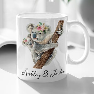 Personalized Koala Mug, Koala Gifts, Koala Gift for Her, Cute Koala Cup, Funny Coffee Mug