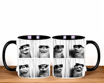Otter Photo Booth Kaffeebecher, Otter Becher, Otter Geschenke, Otter-Liebhaber-Geschenk, Otter-Geschenke für sie, Otter-Geburtstagsgeschenk