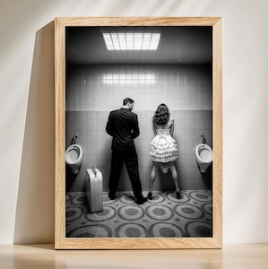 Feminist Wall Art, Funny Bathroom Wall Art, Trendy Bathroom Decor, Gender Equality Art, Funny Bathroom Decor, Digital Download