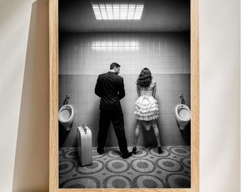 Feminist Wall Art, Funny Bathroom Wall Art, Trendy Bathroom Decor, Gender Equality Art, Funny Bathroom Decor, Digital Download