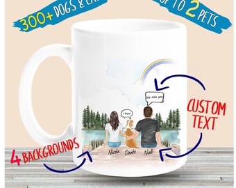 Personalized Dog Family Memorial Gift, Dog Couple, Dog Sympathy,Dog Loss Gift, They Still Talk About You, In Memory of Dog, Pet Memorial Mug