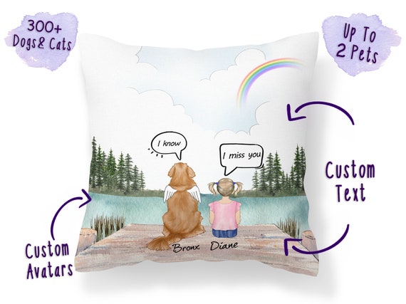 Personalized Dog Kid Memorial Gift, Dog Kid, Dog Lover Gift, Dog Loss Gift, They Still Talk About You, In Memory of Dog, Pet Memorial Pillow