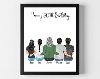 Happy 50th Birthday Gift, Personalized Mom Birthday Gift, 50th Birthday Gifts for Mom, 50th Birthday Gift ideas, Birthday Gifts for Mom