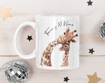 Wassmin Personalized Giraffe Mug Cup Giraffe Gifts For Women Girls