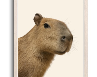 Funny Capybara Bathroom Wall Art, Capybara Gift For Her, Capybara Gift, Cute Toilet Humor Decor, Capybara Animal Poster, Digital Download