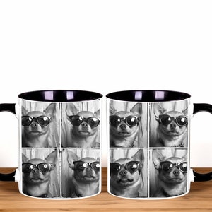 Chihuahua Photo Booth Coffee Mug, Chihuahua Mug, Chihuahua Gifts, Chihuahua Lover Gift, Chihuahua Gifts for Her, Chihuahua Mom