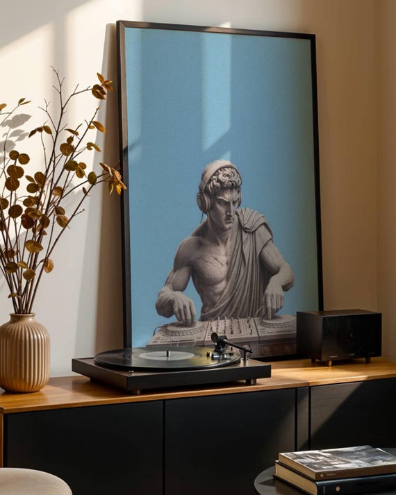 アート・デザイン・音楽 ZILLIS : Images de l'univers roman DJ Roman Statue Art, Contemporary Pop Art, Bold Music Room Decor