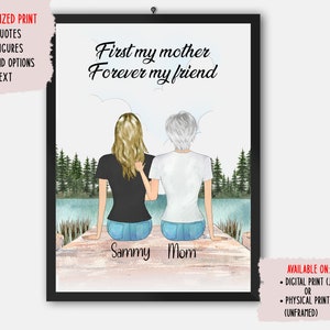 Mothers Day Personalized Print, Mother Daughter Gift, Mom Gift, Gifts for Mom, Mothers Day Gift From Daughter, Mother's Day Gift