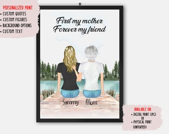 Stampa personalizzata per la festa della mamma, regalo per madre e figlia, regalo per la mamma, regali per la mamma, regalo per la festa della mamma da parte della figlia, regalo per la festa della mamma