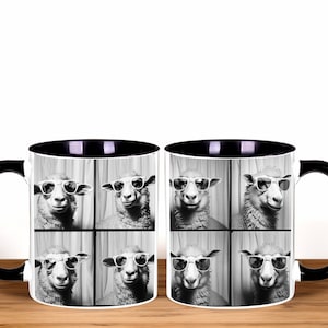Sheep Photo Booth Coffee Mug, Sheep Mug, Sheep Gifts, Sheep Lover Gift, Sheep Gifts for Her, Sheep Birthday, Sheep Gifts for Men